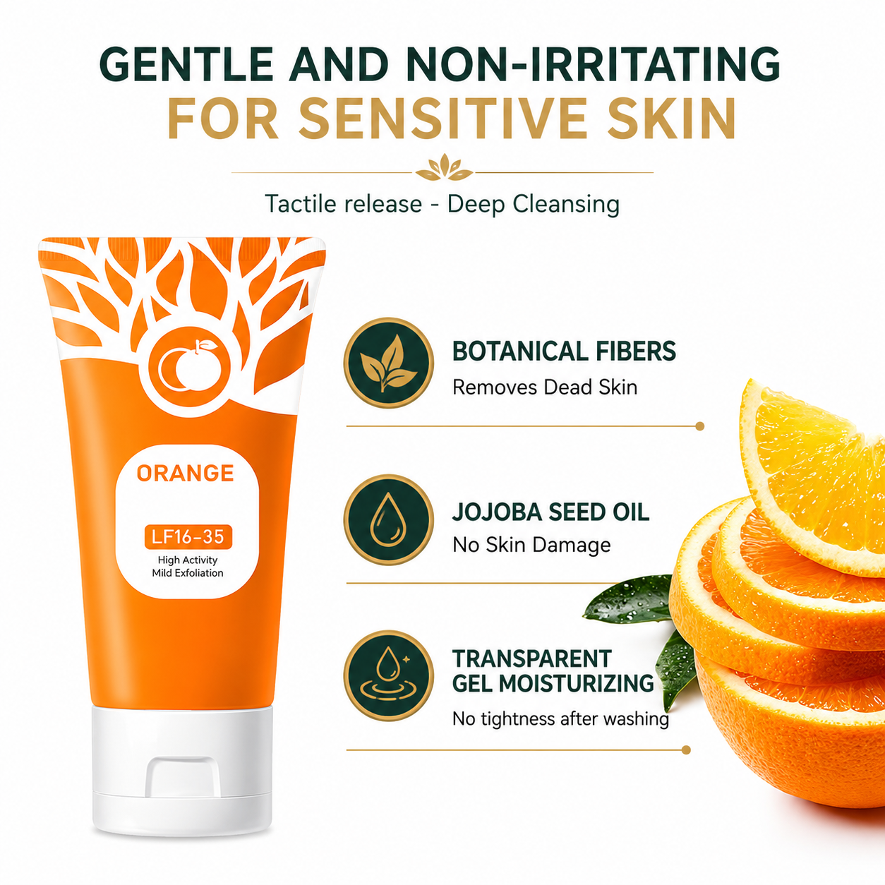 Orange Exfoliating Gel for Face & Body