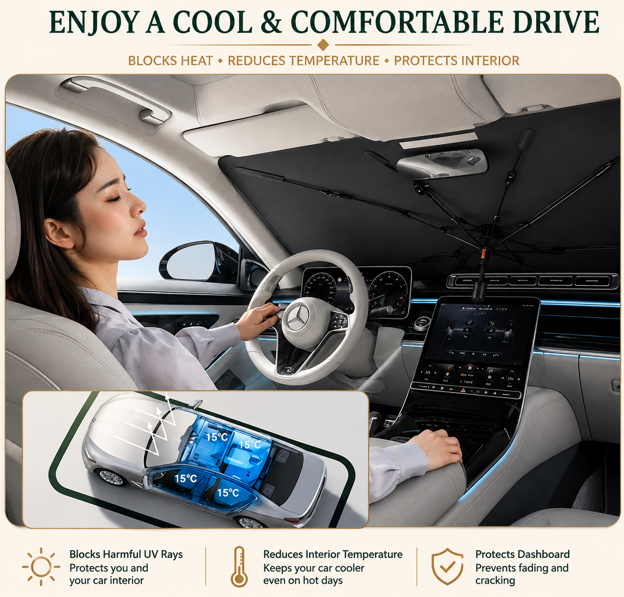 Windshield Sun Shade Umbrella