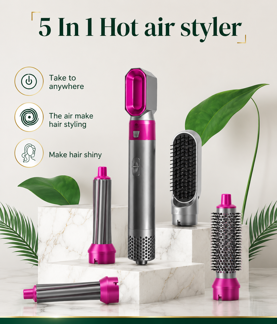 5 In 1 Hot Hair Dryer Brush in Multifunctional