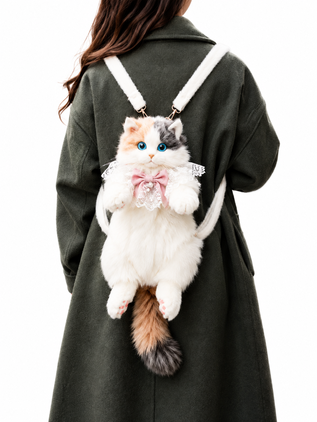 Fluffy Cat Plush Backpack