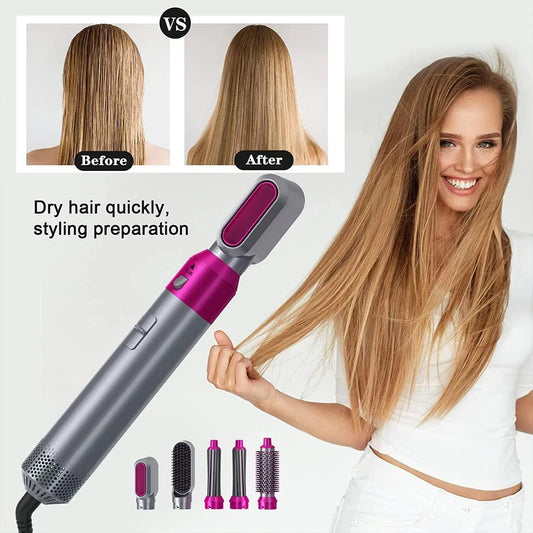 5 in 1 Hot Air Brush Hair Dryer & Volumizer, Multifunctional Hair Styler Tool for Women